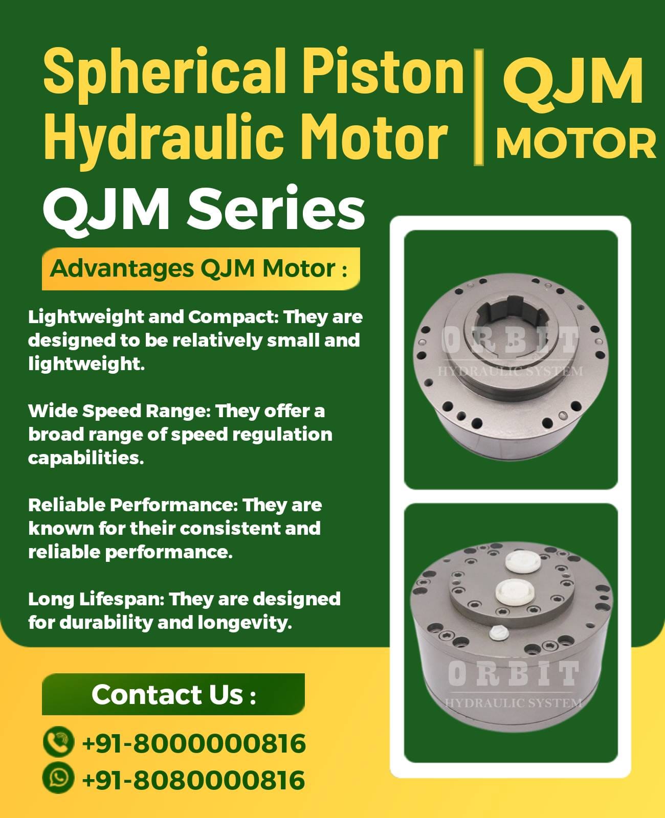 1QJM21-0.4 Spherical Piston Hydraulic Motor in India